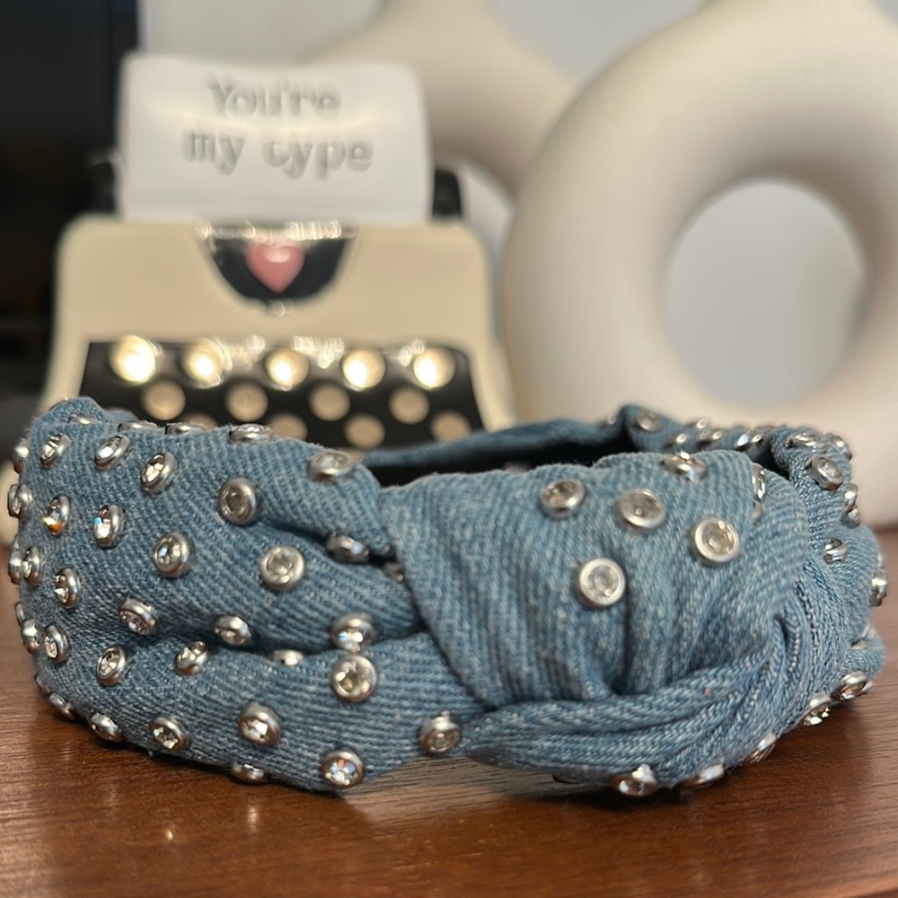Blue Studded Headband Lele Sadoughi